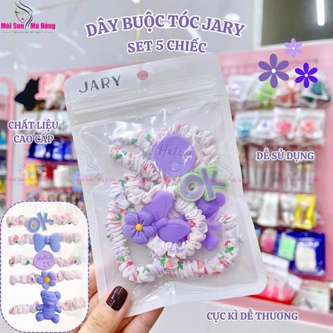 DÂY BUỘC TÓC JARY HAIRBAND SET 5 CÁI - HB1 - HB1.0 - HB1.0.1 - MÀU TÍM