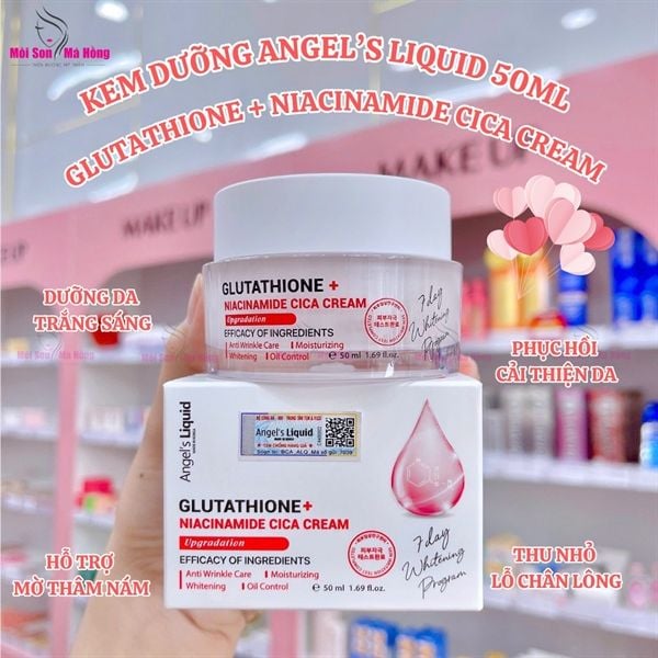 Kem Dưỡng Angel's Liquid Glutathione + Niacinamide Cica Cream (Upgrada