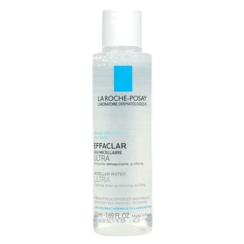 [Mini] Nước Tẩy Trang La Roche-Posay Cho Da Dầu, Nhạy Cảm 50ml Effaclar Micellar Water Ultra Oily Skin
