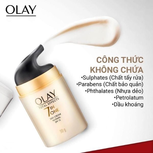 Kem Dưỡng Olay Ban Ngày Ngăn Ngừa 7 Dấu Hiệu Lão Hóa 50g Total Effects 7 in One Day Cream Normal SPF 15