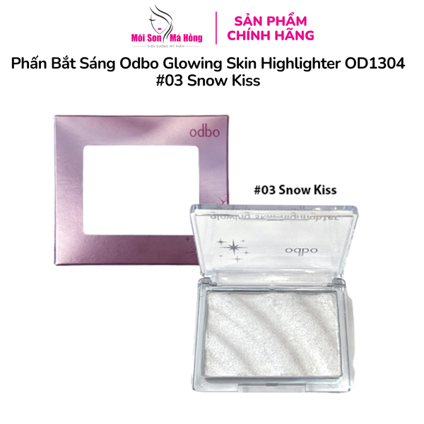 Phấn Bắt Sáng Odbo Glowing Skin Highlighter OD1304 #03 Snow Kiss