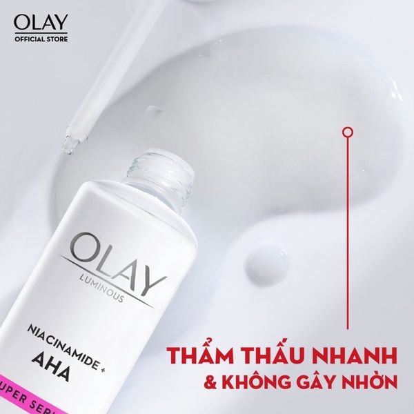Serum Olay Dưỡng Sáng Da, Mờ Thâm Mụn 30ml Super Serum Luminous Niacinamide + AHA