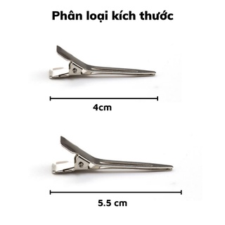 Kẹp mỏ vịt nhỏ và to làm tóc chuyên dụng bằng thép không gỉ chính hãng( hộp tròn)