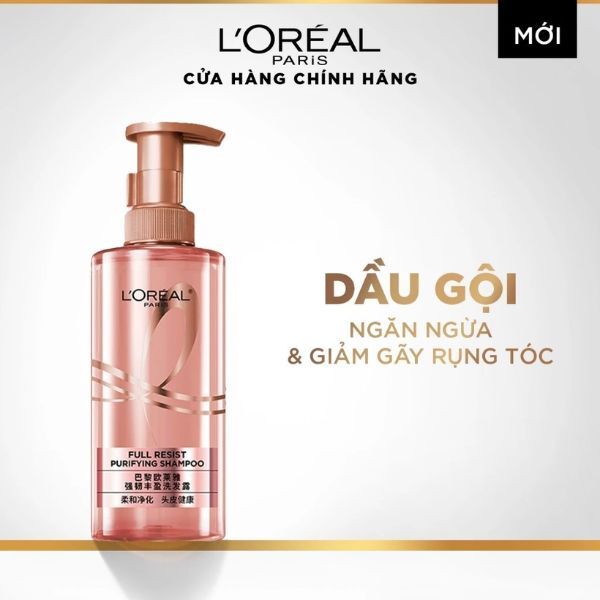 Gội Xả L'Oreal Giảm Gãy Rụng Tóc Giúp Tóc Chắc Khỏe 440mlx2 Elseve Full Resist Anti Hair Fall Shampoo & Conditioner
