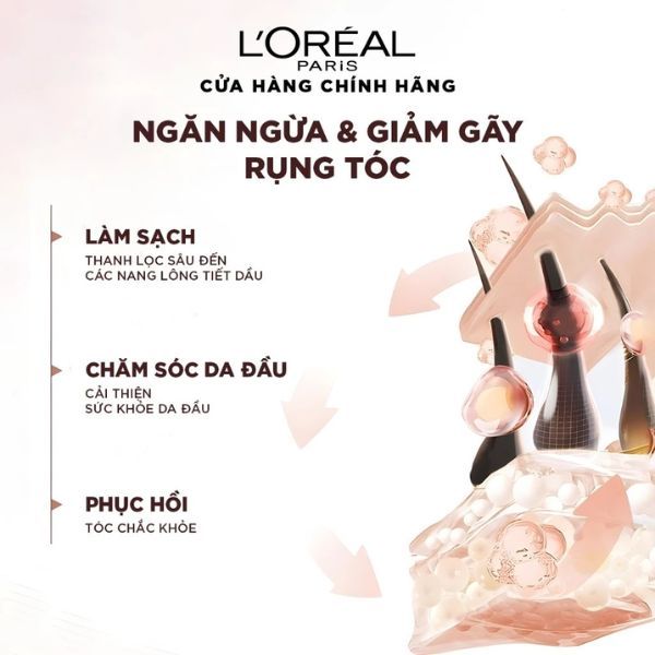 Gội Xả L'Oreal Giảm Gãy Rụng Tóc Giúp Tóc Chắc Khỏe 440mlx2 Elseve Full Resist Anti Hair Fall Shampoo & Conditioner
