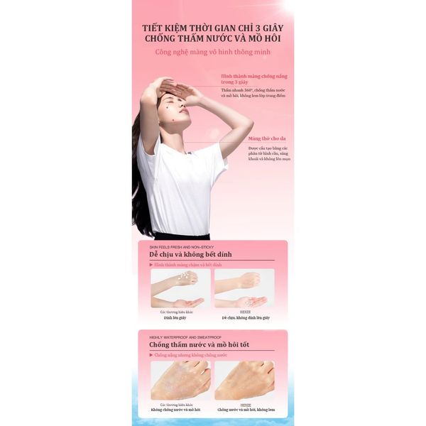 (CÔNG TY) Xịt Chống Nắng Nâng Tone HEXZE 100ml SPF30 PA+++ – Bảo Vệ Da, Dưỡng Ẩm, Nâng Tone Tự Nhiên