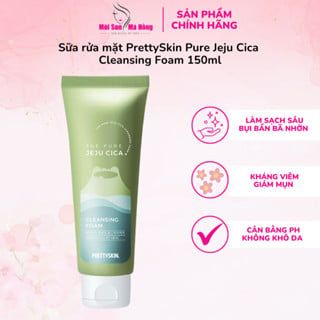 Sữa rửa mặt rau má Pretty Skin The Pure Jeju Cica Cleansing Foam 150ml