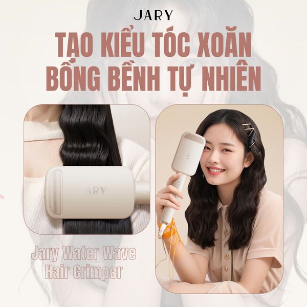 MÁY BẤM TÓC SÓNG NƯỚC JARY WATER WAVE HAIR CRIMPER - TONE HỒNG
