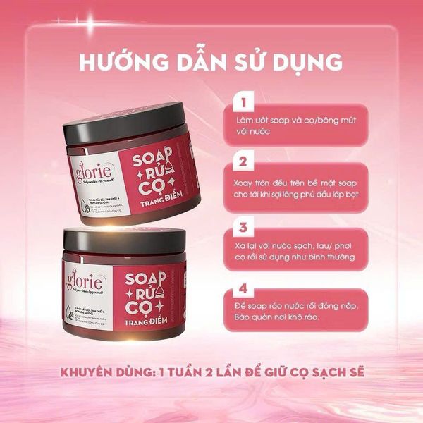 [1 TẶNG 1] - Soap Rửa Cọ Trang Điểm Glorie Brush Cleansing Soap 130g + Tặng giỏ treo cọ Hoặc Khay rửa cọ
