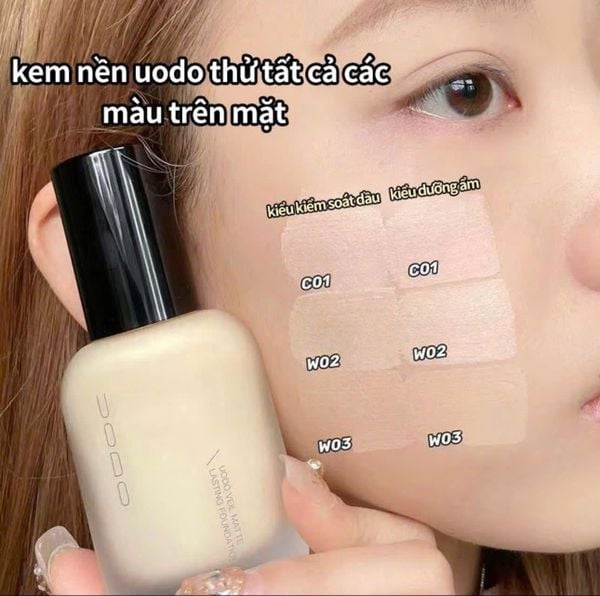 UODO Kem Nền Dạng Lỏng Kiềm Dầu Matte Long-Lasting Foundation
