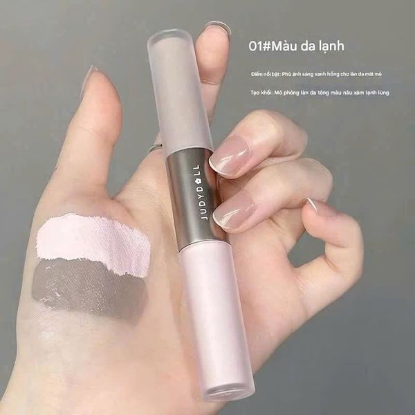 Tạo Khối Và Bắt Sáng 2 Đầu Dạng Kem Judydoll Liquid Highlighter & Contour Duo