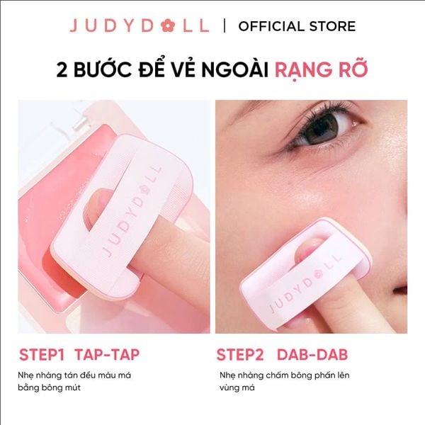 JUDYDOLL Kem Má Hồng Kèm Mút Glow Blush Balm #03