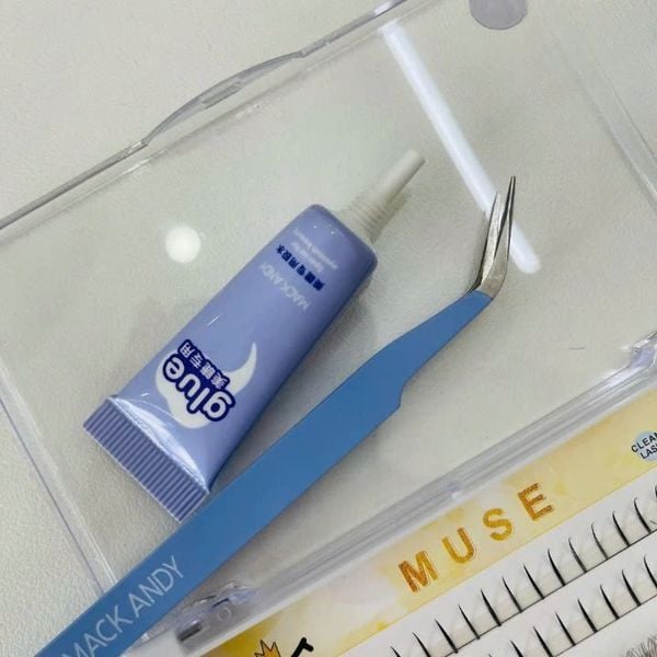 MACK ANDY Set 2 Món Keo Dán Lông Mi Và Nhíp Gắn Mi