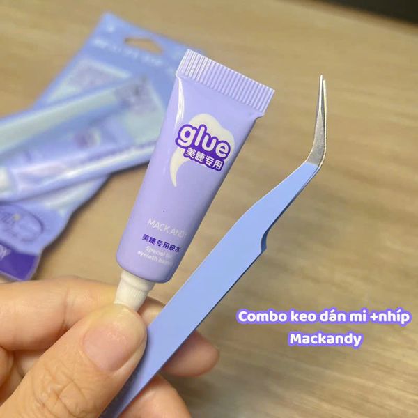 MACK ANDY Set 2 Món Keo Dán Lông Mi Và Nhíp Gắn Mi