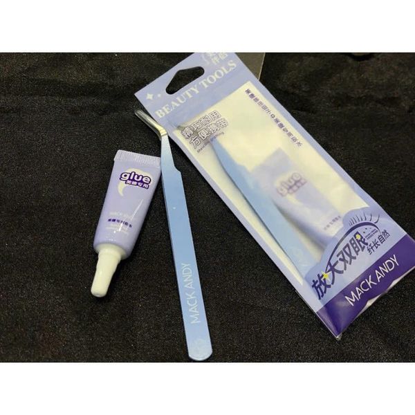 MACK ANDY Set 2 Món Keo Dán Lông Mi Và Nhíp Gắn Mi