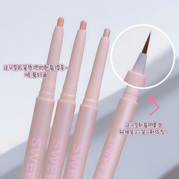 SWEET MINT Bút Nhũ Bắt Sáng Vẽ Bọng Mắt 2 Đầu