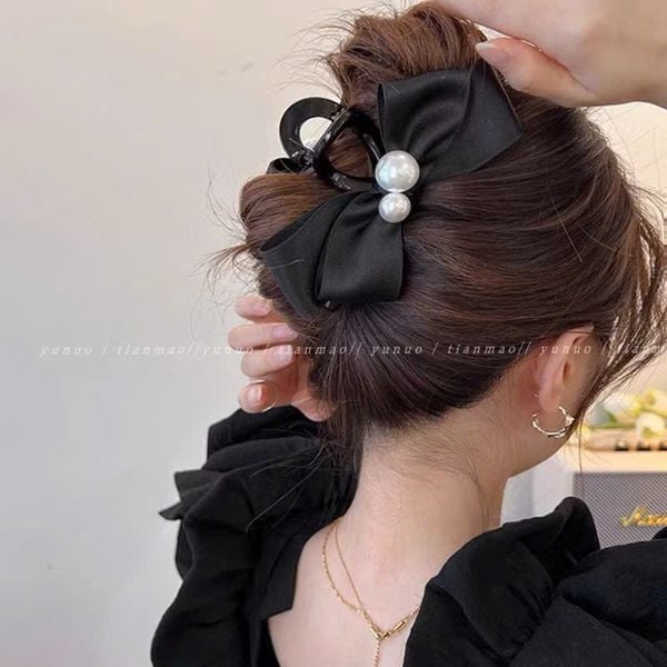 Kẹp cào nơ 2 ngọc trai