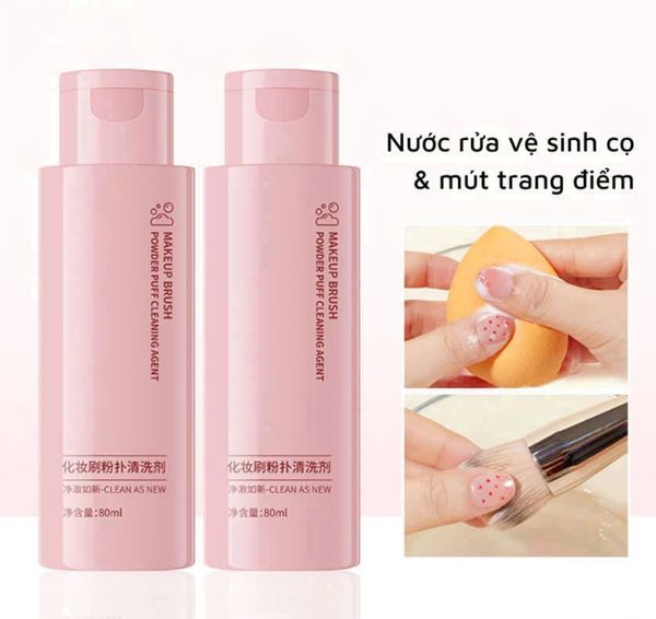 GECOMO Dung Dịch Giặt Cọ Mút Trang Điểm 80ml