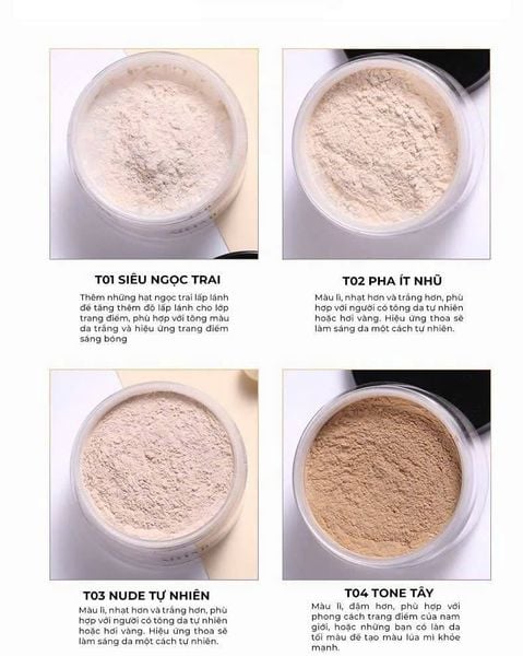 (CÔNG TY) Phấn phủ Artmiss Transparent Matte Powder kiểm soát dầu nhờn giúp giữ nền lâu trôi 30g
