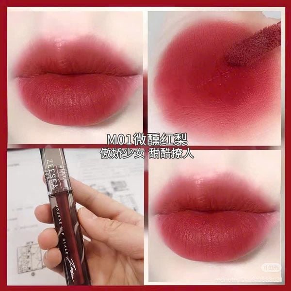 Son Kem Lì ZEESEA Mousse Lip Glaze Màu Nhung Lì Mịn 1,8g