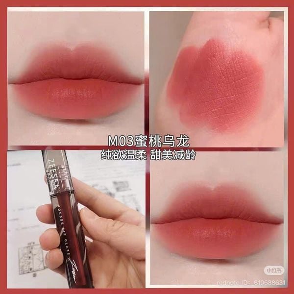 Son Kem Lì ZEESEA Mousse Lip Glaze Màu Nhung Lì Mịn 1,8g