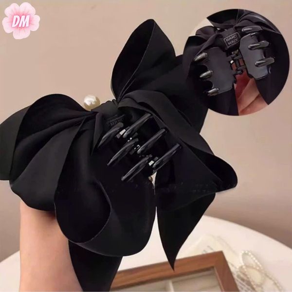 Kẹp 6răng nơ lụa satin