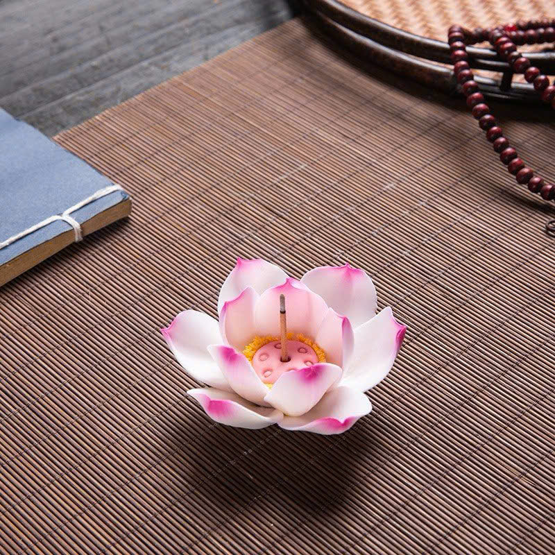 Hoa sen sứ mini Bát Tràng 7cm