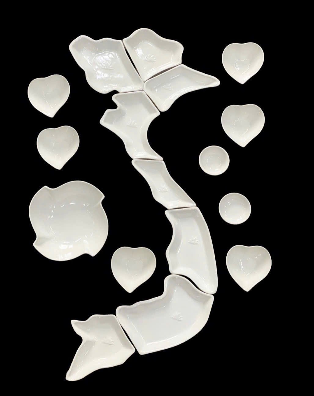 Set bát Bản đồ Việt Nam Bát Tràng cao cấp