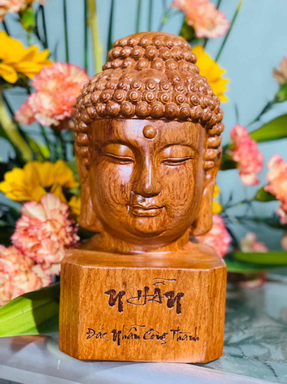 Tượng Phật A Di Đà Gỗ Hương Đá – Bình An & Phong Thủy