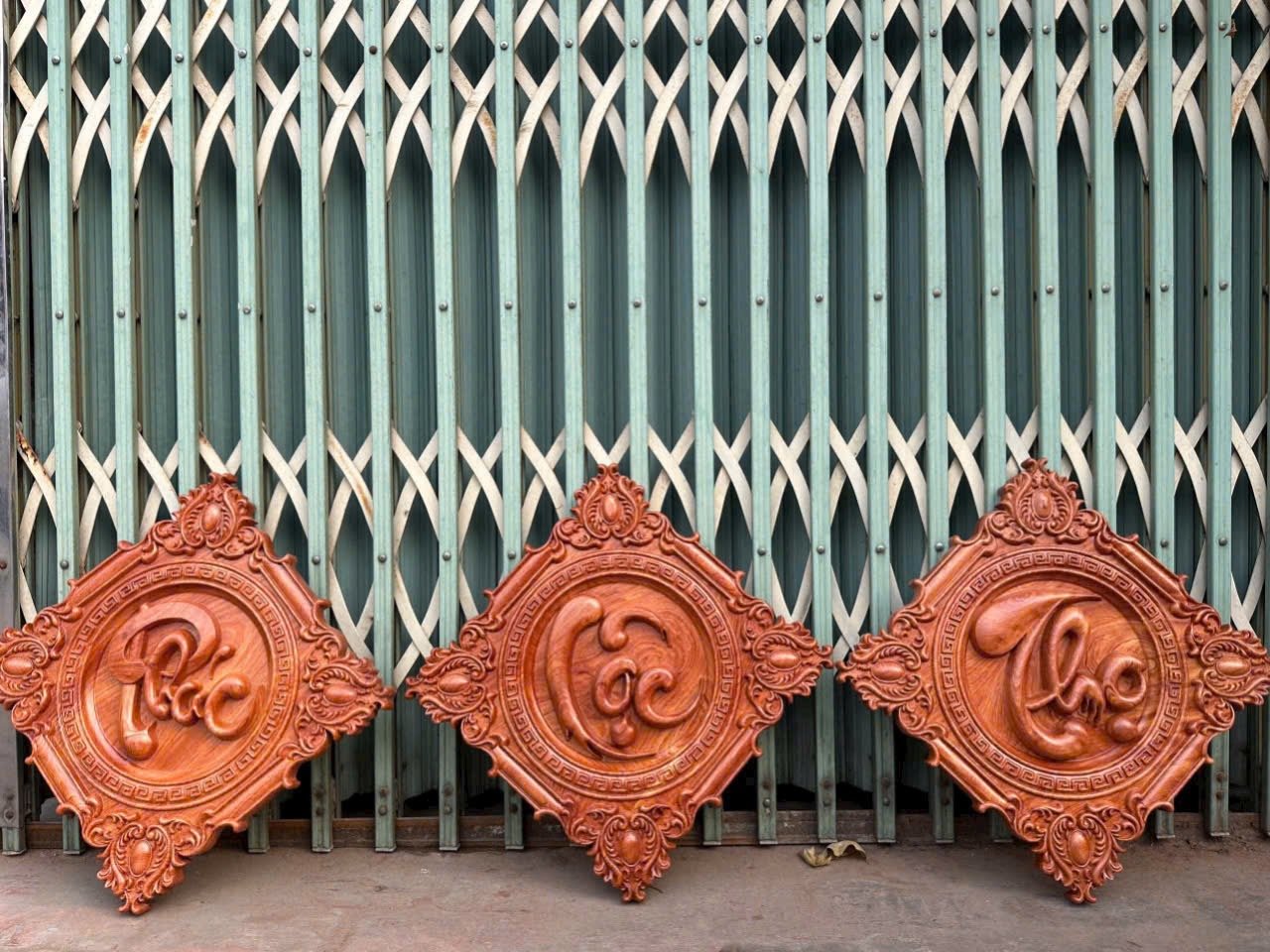 Bộ Tranh Gỗ Phúc Lộc Thọ – Tượng Trưng May Mắn & Tài Lộc