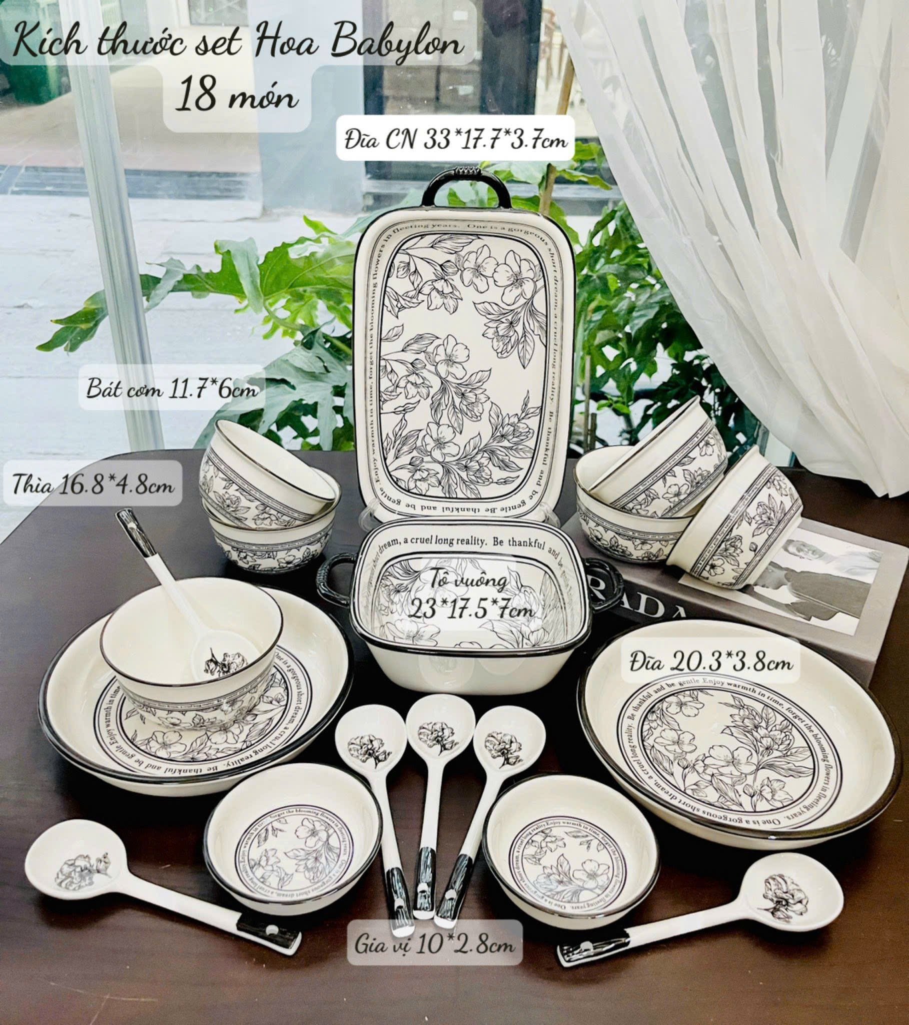 Set bát 18 chi tiết cao cấp
