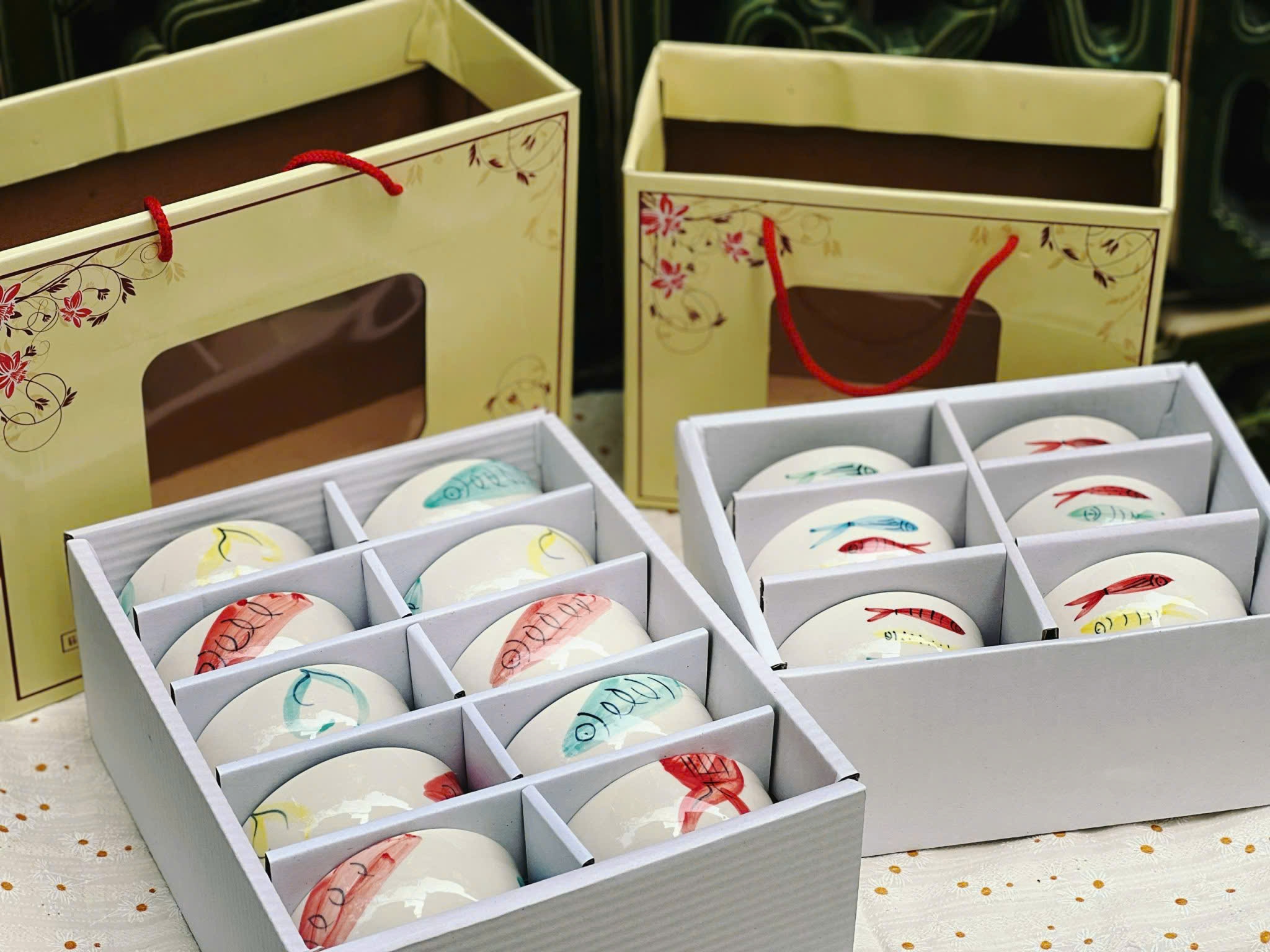 Set Bát Cơm Vẽ Tay Men Cổ - Gốm Sứ Cao Cấp, Sang Trọng