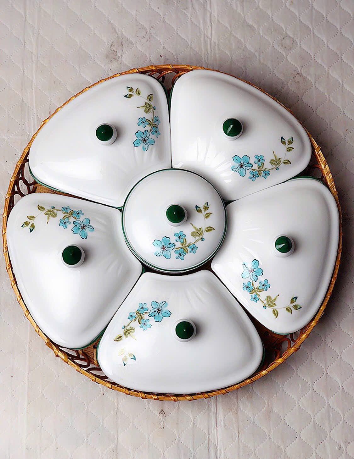 Bộ Khay Mứt Tết Kèm Khay Bát Tràng