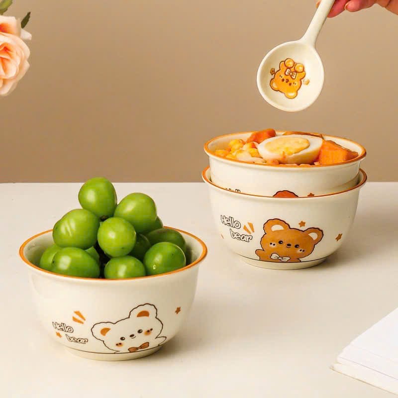 [Combo 2 Set] Set Bát Quà Tặng Cho Bé 2 Bát 2 Thìa – An Toàn, Dễ Thương