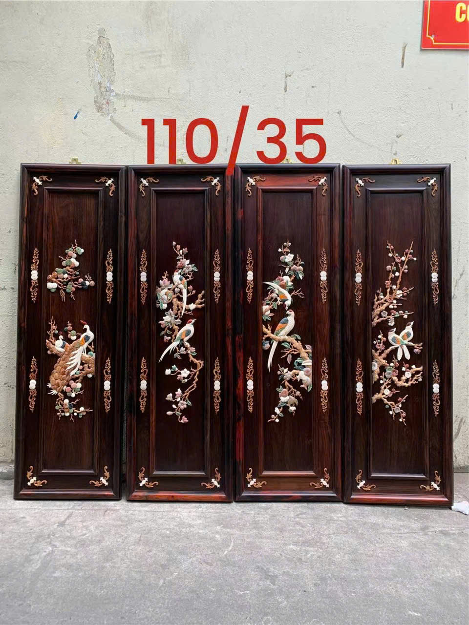 Tranh Tứ Quý Bốn Mùa Gỗ Trắc – Tác phẩm nghệ thuật trang trí cao cấp