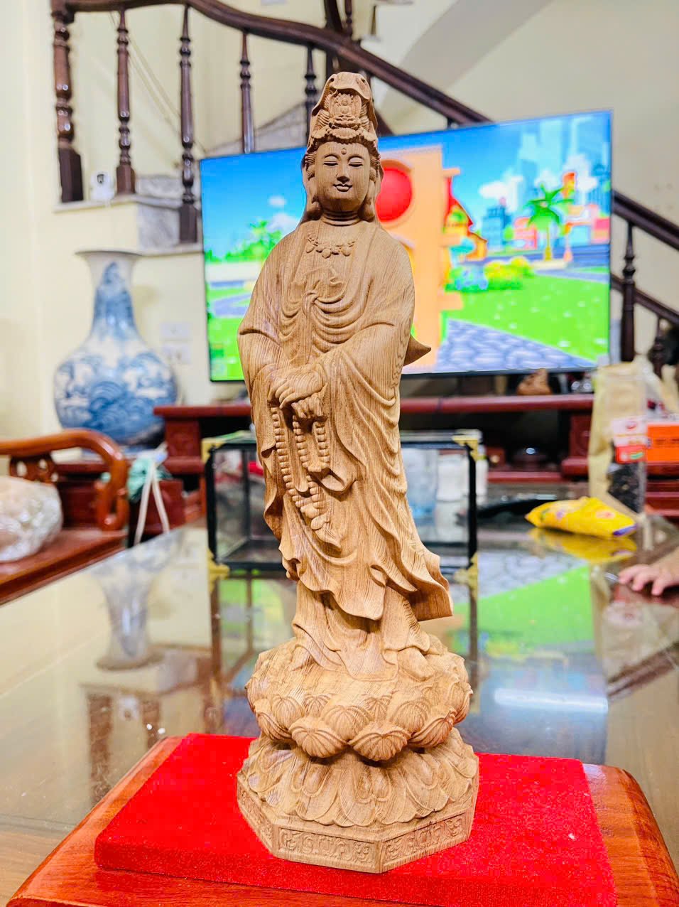 Tượng Phật Quan Âm Gỗ Ngọc Am 9-30cm – Thơm Tự Nhiên, Phong Thủy Bình An