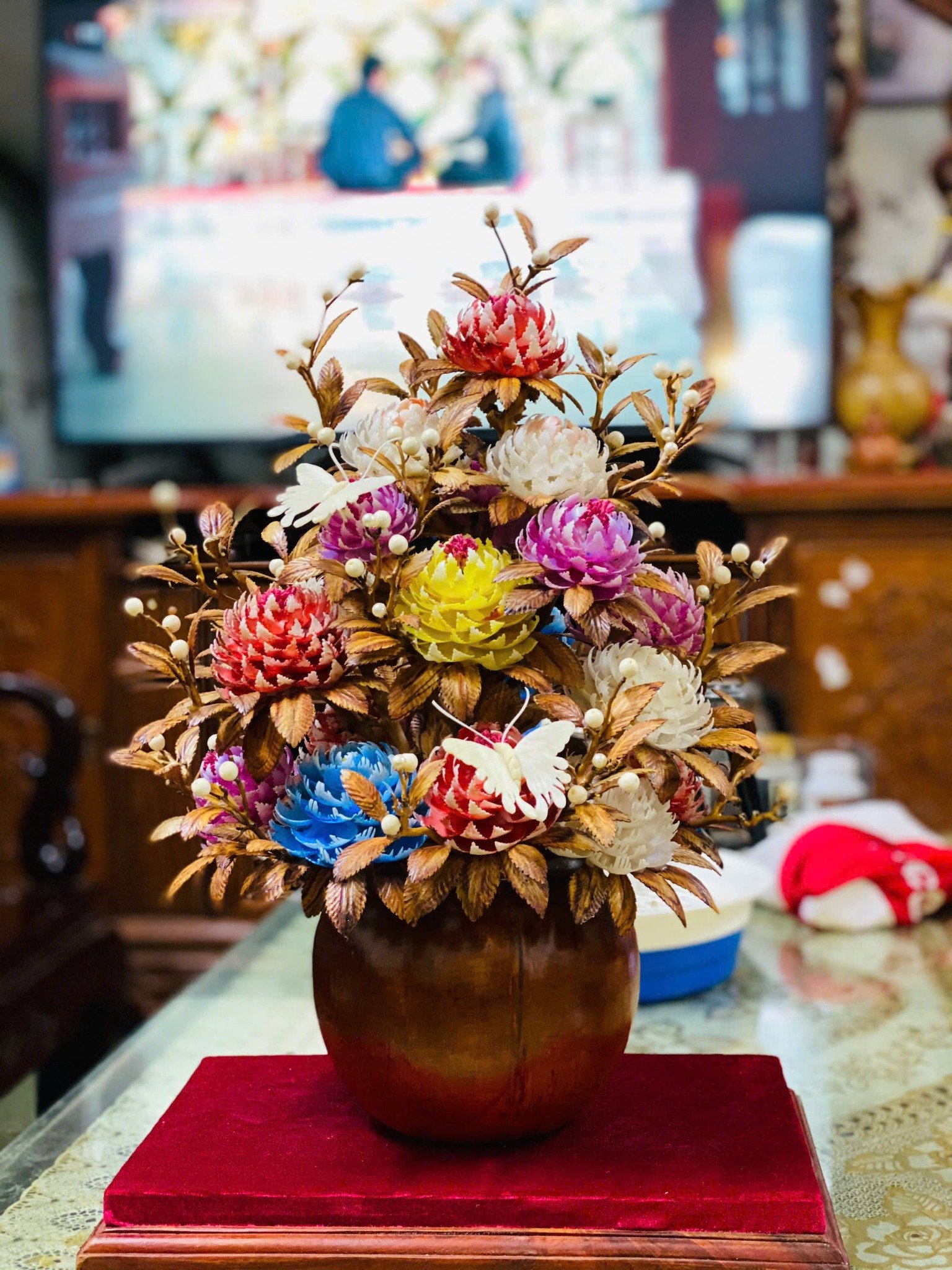 Bình Hoa Gỗ Sưa – Siêu Phẩm Nghệ Thuật Phong Thủy