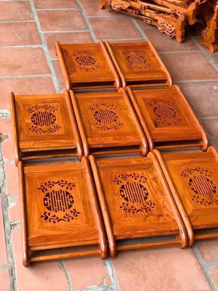 Khay trà gỗ hương đá hoa văn truyền thống – sang trọng, bền đẹp