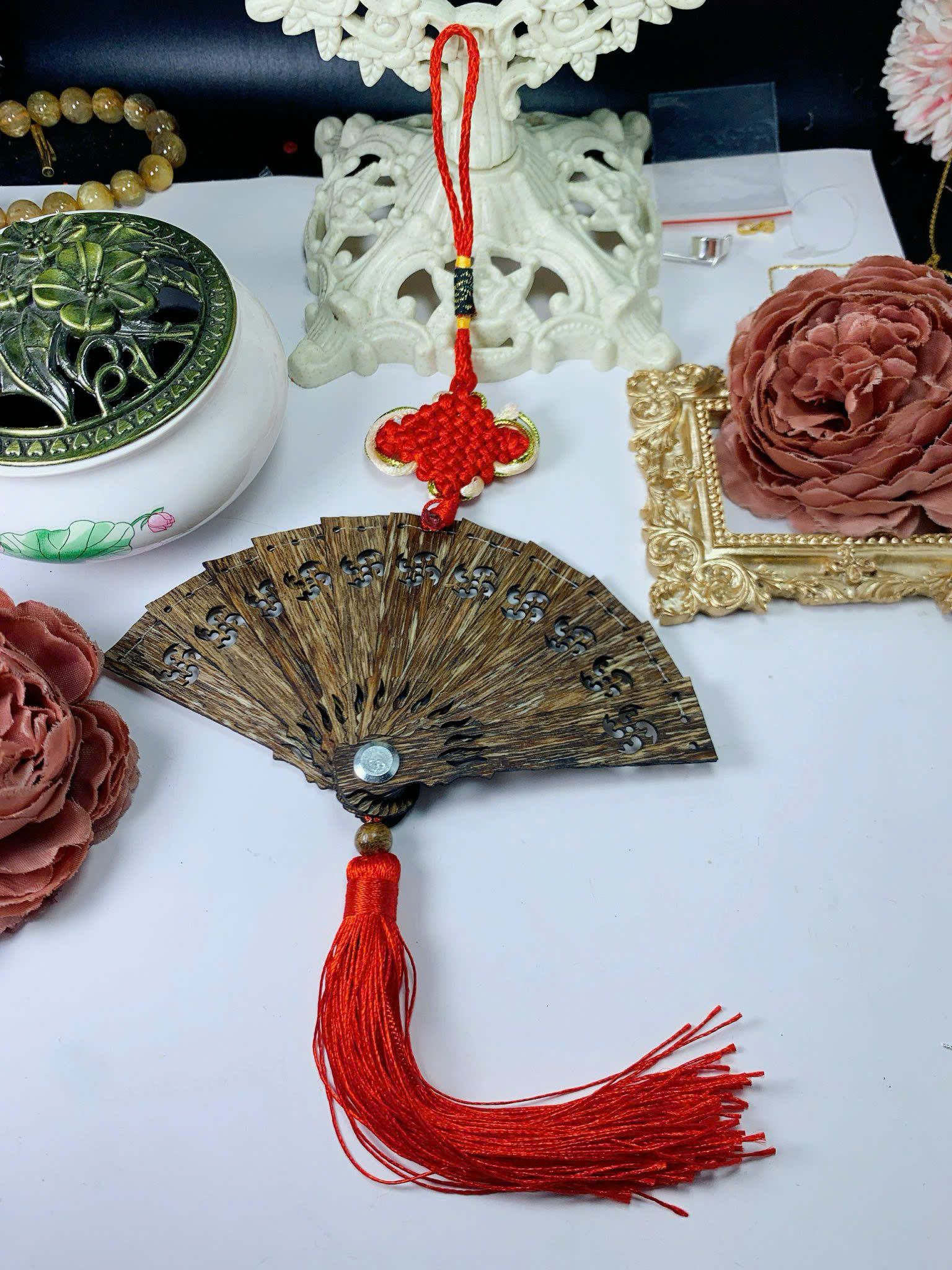 Quạt Trầm Hương Sánh Chìm Treo Ô Tô – Thơm Tự Nhiên, Dày Dặn Sang Trọng