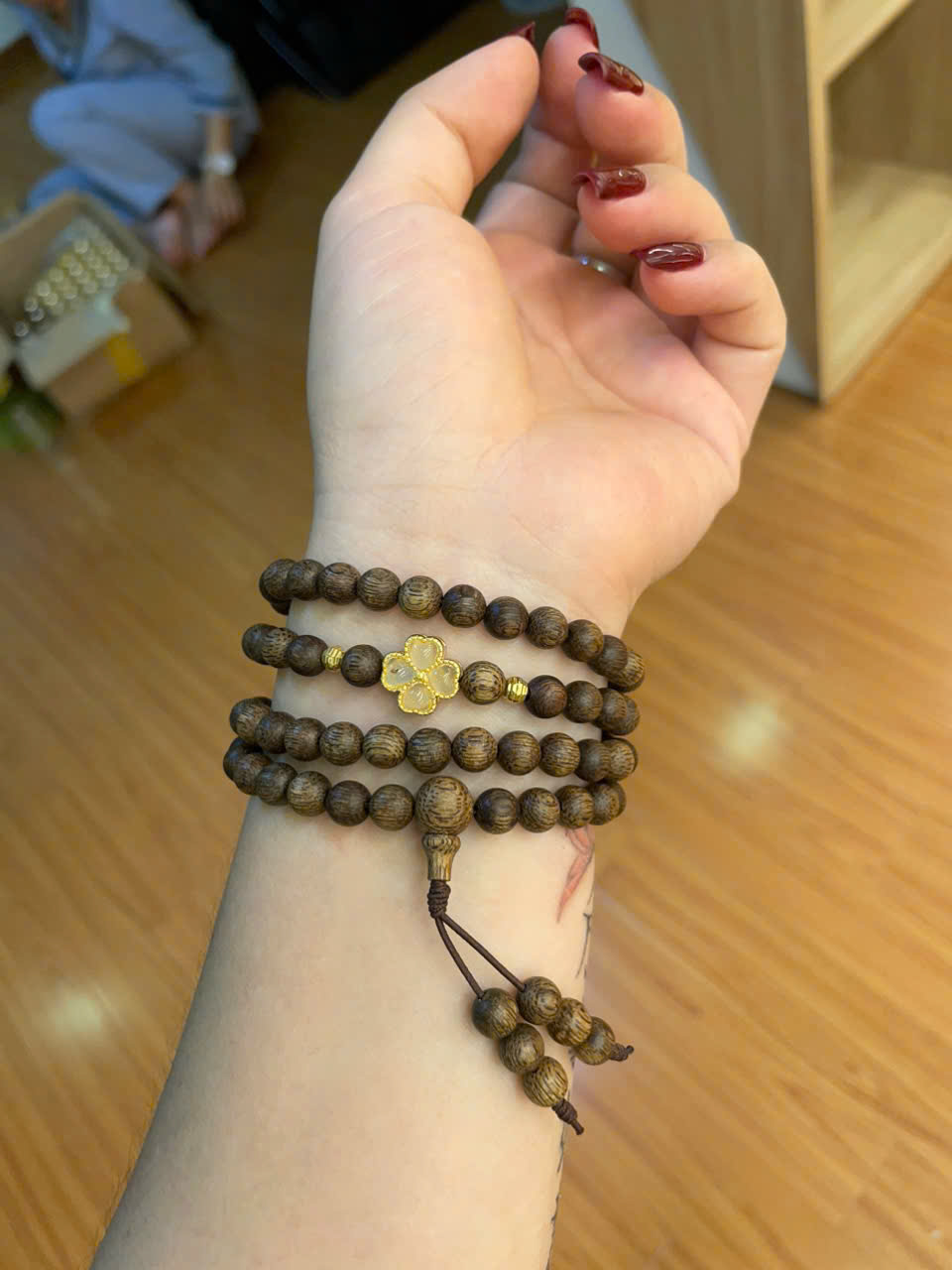 Vòng Trầm Kiến Việt Phước Sơn Size 6li – Mùi Thơm Già Dầu Chuẩn Rin