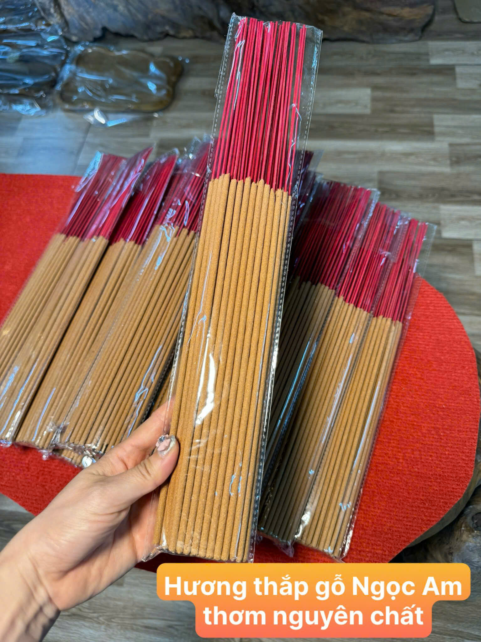 Hương thắp gỗ Ngọc Am nguyên chất – trầm hương thiên nhiên mang tài lộc và bình an