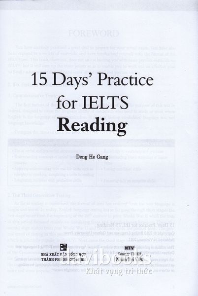 15 Days' Practice For IELTS Reading