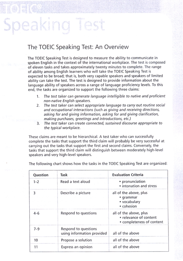 Tactics For TOEIC Speaking And Writing Tests