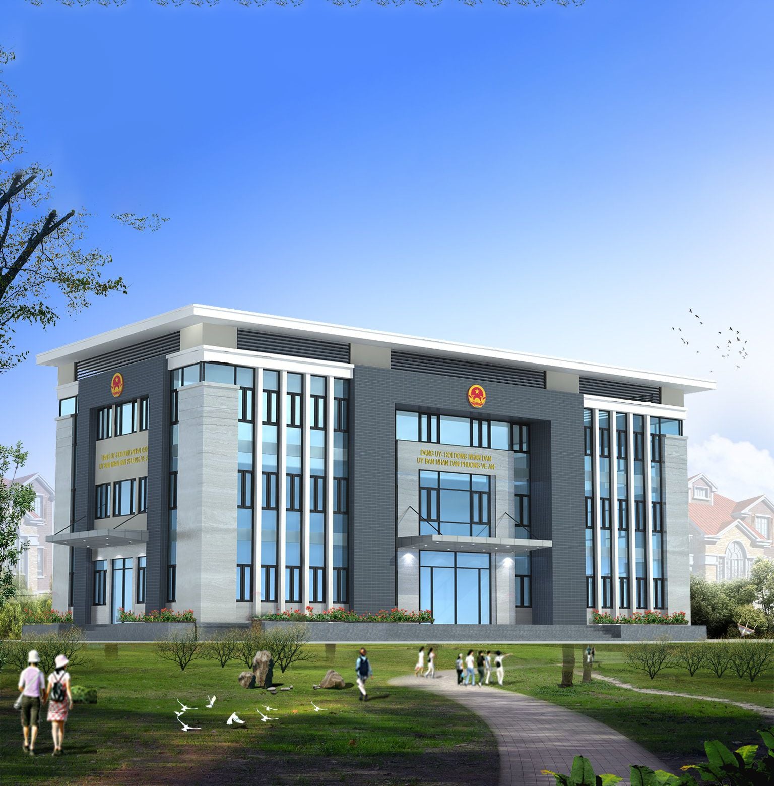 TRỤ SỞ ĐẢNG ỦY-UBND-HĐND PHƯỜNG VỆ AN