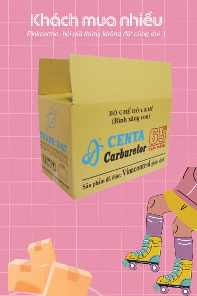 In thùng carton flexo theo yêu cầu 49x38x11cm 3 lớp