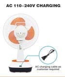  Quạt bàn tích điện EASY POWER EP-3212A tích hợp đèn LED cổng sạc điện thoại 