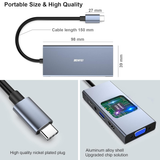  Hub Chuyển Đổi USB-C Đa Năng BENFEI 5-in-1 - Hỗ Trợ 4K HDMI, VGA, USB 3.0, Âm Thanh 3.5mm, Sạc PD 60W 