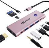  Bộ chuyển đổi HATOKU 9IN1 với HDMI 4K@60Hz, PD 100W, SD/TF,  USB 3.0/C Data, Cổng âm thanh, Mac Dongle cho thiết bị Type-C, MacBook Pro/Air, Laptop 