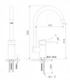  Vòi rửa bát xoay 360 độ SUPOR 250607-02 có nóng lạnh, inox 304 