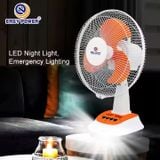  Quạt bàn tích điện EASY POWER EP-3212A tích hợp đèn LED cổng sạc điện thoại 